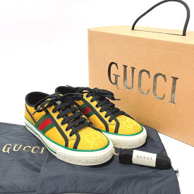 グッチ テニス 1977 Off The Grid グッチ 新品 グッチ スニーカー グッチ GGキャンバス GUCCI 送料無料 606110 レディース イエロー