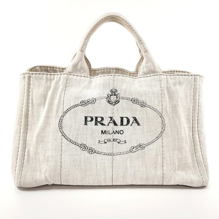 楽天市場】PRADA プラダ カナパ M 1BG439 トートバッグ デニム グレー 