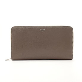 CELINE セリーヌ ラウンドファスナー マルチファンクション 105003 AFE 09SO 長財布 レザー グレー【中古】 レディース