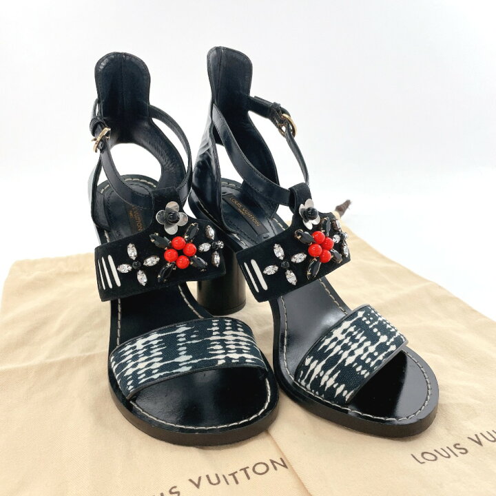 楽天市場】LOUIS VUITTON ルイヴィトン サンダル レザー/ストーン 