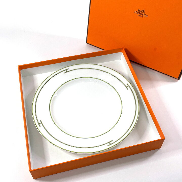 楽天市場】HERMES エルメス リズム プレート 食器 ポーセリン ホワイト 