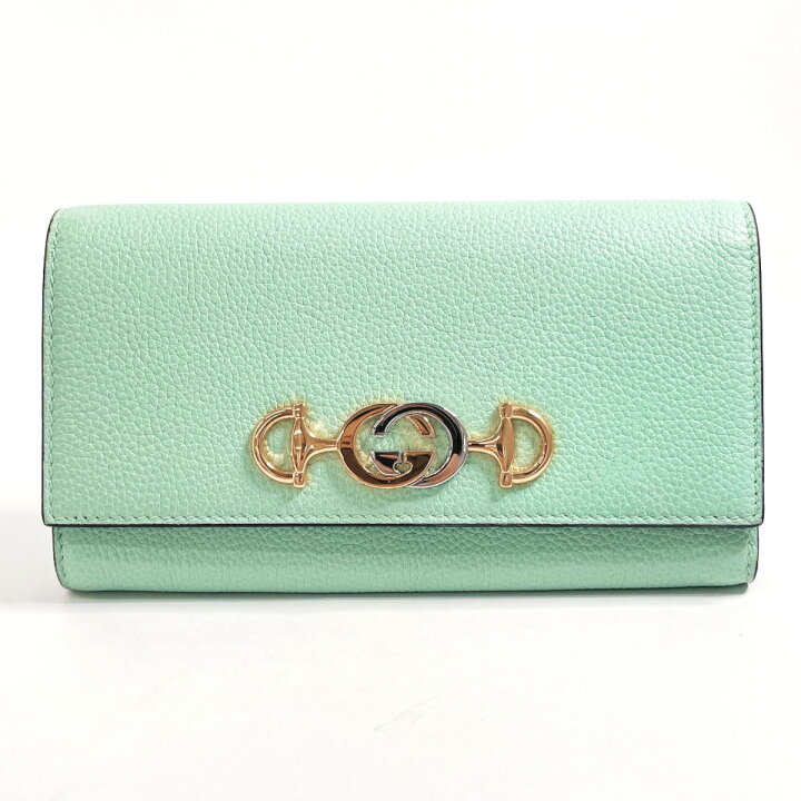 楽天市場】GUCCI グッチ ズゥミ 573612 長財布 レザー グリーン【中古 