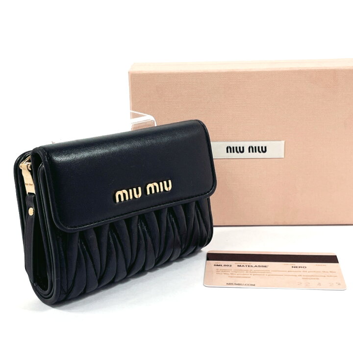 楽天市場】MIU MIU ミュウミュウ マテラッセ 5ML002 二つ折り財布  