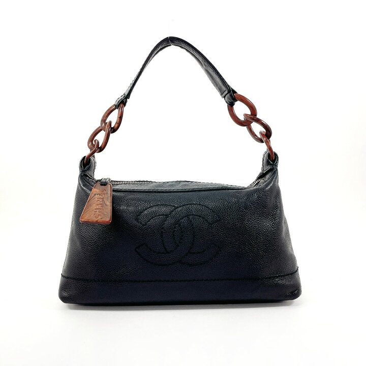 楽天市場】CHANEL シャネル ココマーク ウッド調チェーン ショルダー 