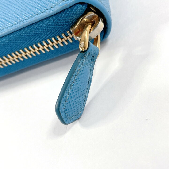 楽天市場】PRADA プラダ リボン 長財布 サフィアーノレザー ブルー 12C 
