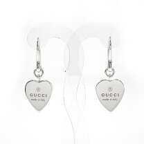 楽天市場】gucci ピアス インターロッキングg ハート シルバーの通販