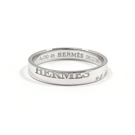 HERMES エルメス カルトゥーシュ リング・指輪 K18ホワイトゴールド 8.5 シルバー 0815795刻印【中古】 レディース