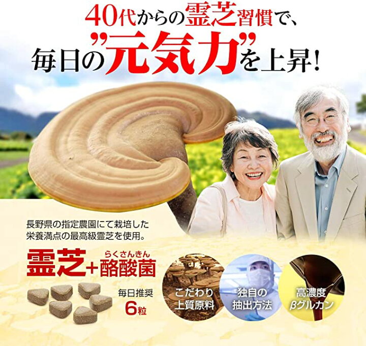 楽天市場】プレミアム霊芝 純国産霊芝 180粒 【数量】40 : Japan 