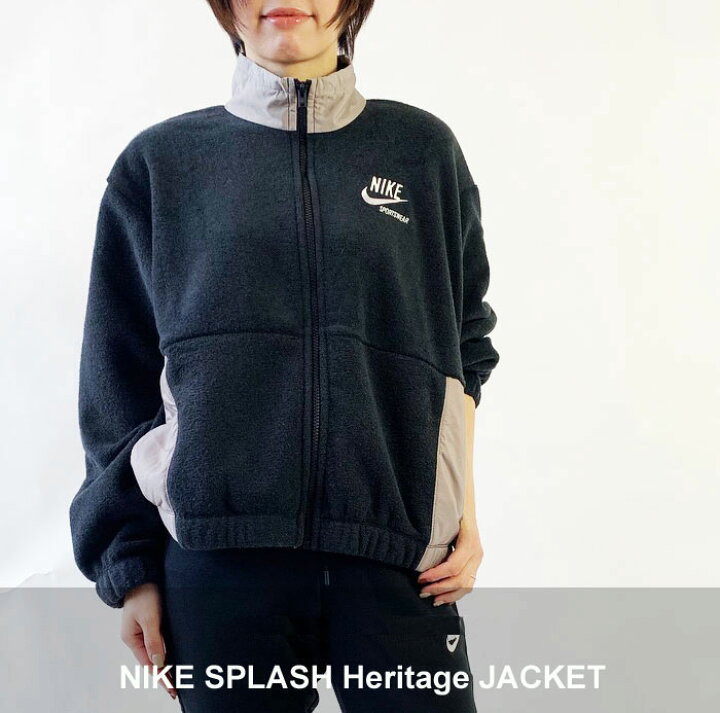 楽天市場 試着サービス Off ナイキ フリース ジャケット レディース Nike ウィメンズ Nsw プラッシュ ヘリテージ ブルゾン パイル地 スウェット 裏起毛 フリース ジップアップ スタンドネック 切替 Dd5713 J Pia