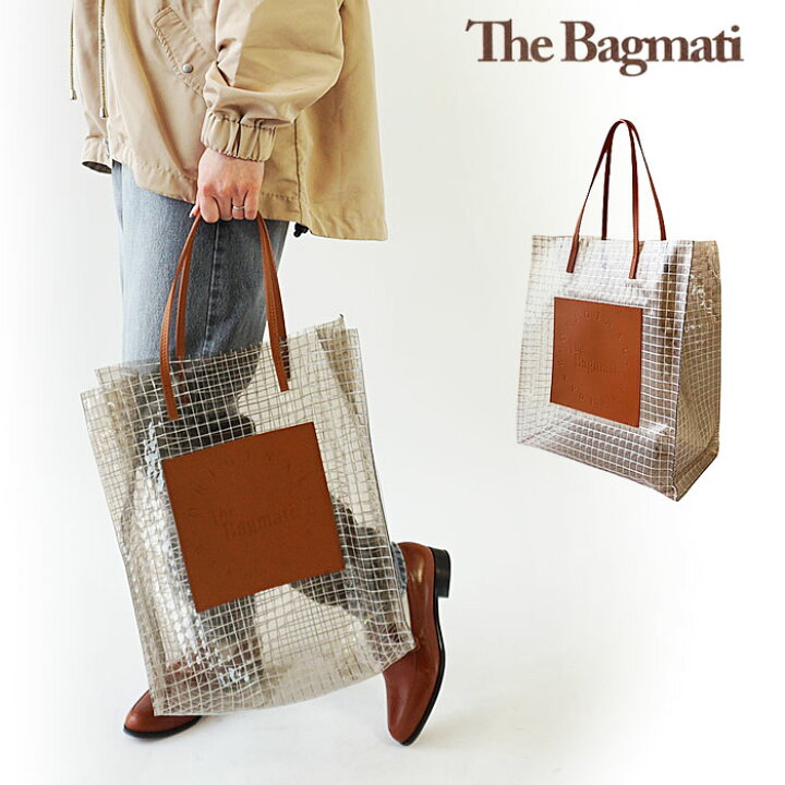 楽天市場 The Bagmati バグマティ クリアバッグ トートバッグ レディース ビニールバッグ クリア トート 格子柄 レザーパッチ Pcv 透明 耐水 撥水 B4 大容量 k22 Ss44 22ss 新作 J Pia
