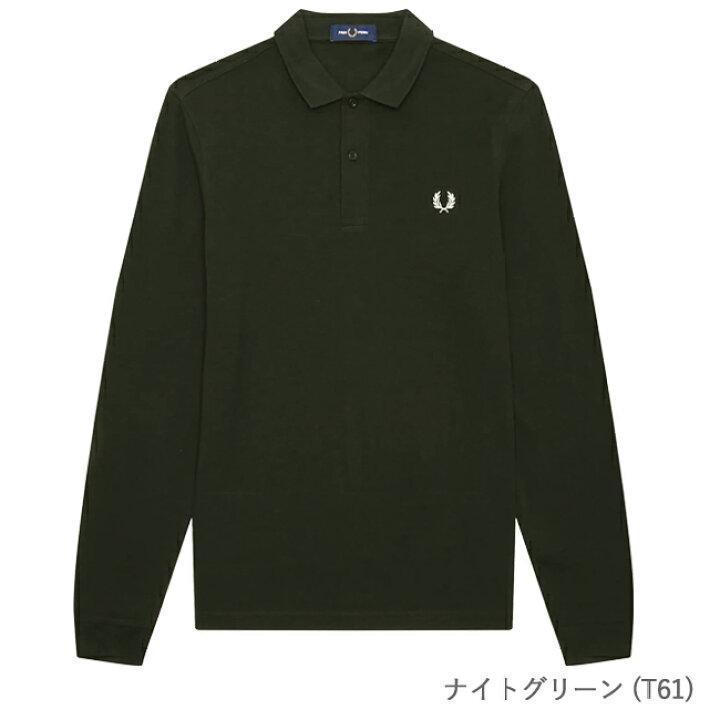 FRED PERRY」 長袖ポロシャツ M ダークグリーン メンズ FRED PERRY 
