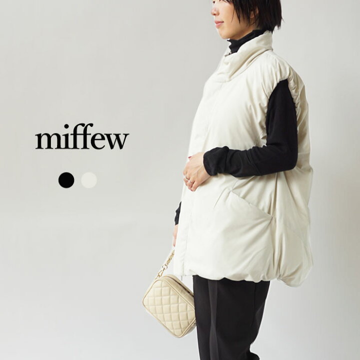 楽天市場】ミフュー ダウン ベスト レディース miffew STAND COLLAR 