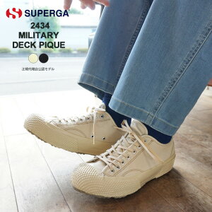 �y��10%OFF�N�[�|�����s���I�z�ySALE�z�X�y���K �X�j�[�J�[ �����Y ���f�B�[�X SUPERGA 2434 MILITARY DECK PIQUE �~���^���[ �f�b�L �s�P 3A81416W ARTIFACT �A�[�e�B�t�@�N�g �V���[�Y �C ���[�J�b�g�y2450�z