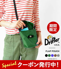 限定クーポン先行配布中！ ドリフター ショルダーバッグ レディース メンズ Drifter FLAP POUCH DFV1770 ミニショルダー ポーチ 斜め掛け コンパクト フラップ 【ゆうパケット対象】【6612】