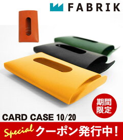 限定クーポン先行配布中！ FABRIK ファブリック カードケース 名刺入れ レザー 本革 マド付き ワックスコーティング メンズ レディース CARD CASE 10/20 (F13023)【6515】