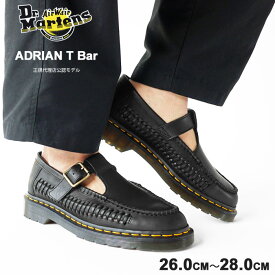 【正規販売店】 ドクターマーチン シューズ メンズ Dr.Martens Adrian T Bar エイドリアン Tバー 31622001 Tストラップ 革靴 レザー コルクソール【2024SS 新作】【クーポン対象外】