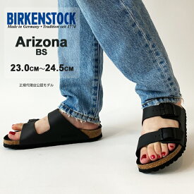 限定クーポン先行配布中！ ビルケンシュトック サンダル レディース BIRKENSTOCK Arizona BS アリゾナ ビルコフロー 1019069 ナローフィット(幅狭) コンフォートサンダル ダブルストラップ 合皮 黒 ブラック 【2024SS 新作】【6612】