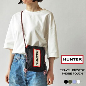 最大2000円クーポンプレゼント！ ハンター スマホショルダー バッグ レディース メンズ HUNTER TRAVEL RIPSTOP PHONE POUCH トラベル リップストップ フォンポーチ UBP1514NRS スマホポーチ ミニ ショルダーバッグ サコッシュ 【2024SS 新作】【ゆうパケット対象】