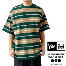 ニューエラ Tシャツ メンズ NEW ERA SS OVERSIZED TEE MULTI BORDER オーバーサイズド マルチボーダー 14121837/14121838/14121839 半袖 クルーネック カットソー 【2024SS 新作】【ゆうパケット対象】