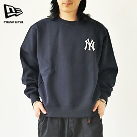ニューエラ NEW ERA スウェット トレーナー 裏毛 オーバーサイズド クルーネック Powered by GORO NAKATSUGAWA (MIN-NANO) ニューヨーク・ヤンキース メンズ 中津川吾郎 長袖 秋 冬 ネイビー 14705957 【2025AW-MEN】