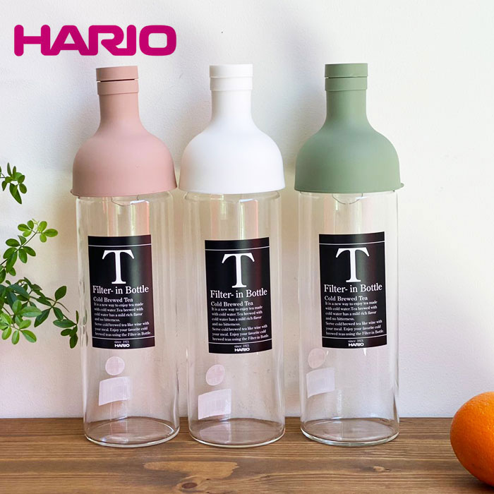 品質保証 HARIO ハリオ フィルターインボトル 750ml 水出し ボトル 水出しポット ワインボトル型 耐熱ガラス ピッチャー フィルター付き  茶こし 冷水筒 麦茶ポット ティーボトル 日本製 Filter-in Bottle FIB-75