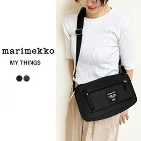 マリメッコ ショルダー バッグ マイシングス marimekko MY THINGS レディース ナイロン バッグ カラビナ付き 斜めがけ (047241/090180/090575)