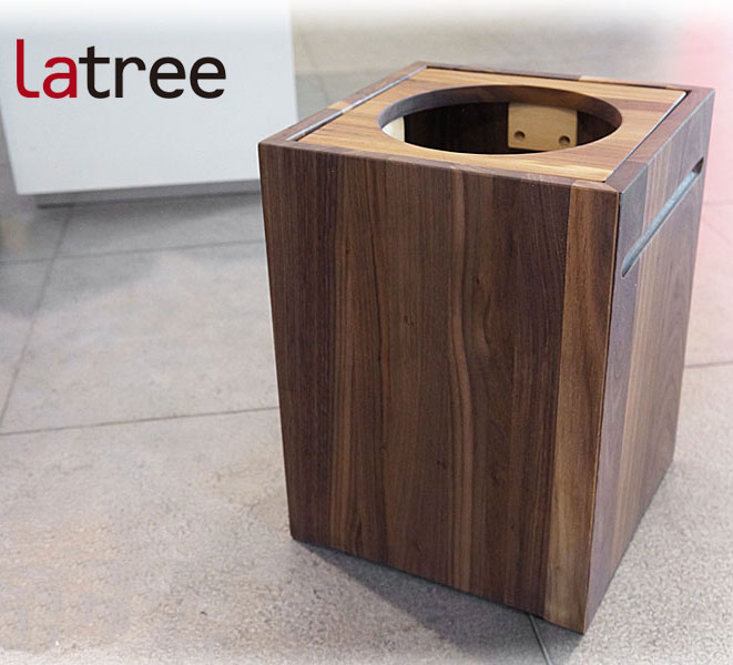 楽天市場】天然木 ゴミ箱1 ウォルナット 木製 ダストボックス ごみ箱