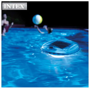 INTEX(�C���e�b�N�X)�\�[���[LED�t���[�g���C�gSL695 Solar Powered LED Floating Pool Light 28695 ���K�i