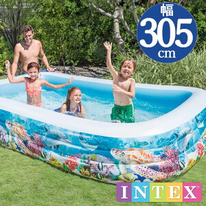 INTEX(CebNX)`t@~[v[FS305y 305 × 183 × 56 cmzSwim Center Tropical Reef Family Pool 58485 Ki