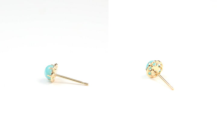 楽天市場】ピアス レディース アマゾナイトピアス 18k K18YG 一粒  