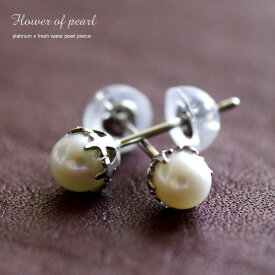 【P5倍】ピアス レディース 淡水パールピアス 真珠ピアス 1粒 4mm PT900 プラチナピアス スタッドピアス 金属アレルギー対応 アレルギー対策 おしゃれ おすすめ 大人 シンプル 普段用 女性 20代 30代 40代 50代 日本製イエベ ブルベ