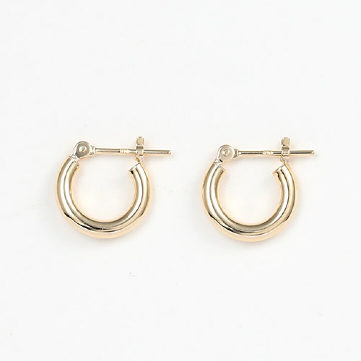 楽天市場】ピアス レディース フープピアス パイプ 小さめ 細 太 18k 