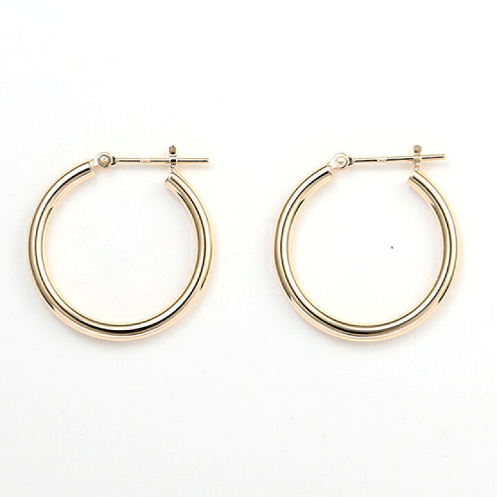 楽天市場】ピアス レディース フープピアス パイプ 小さめ 細 太 18k 