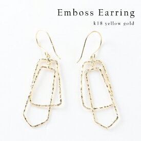 ピアス レディース フックピアス 揺れる 菱 ひし 形 四角 スクエア 18k K18YG 地金ピアス 上品 フォーマル パーティー 誕生日プレゼント 女性 20代 30代 40代 50代 アクセサリー おしゃれ おすすめ シンプル 普段用イエベ ブルベ