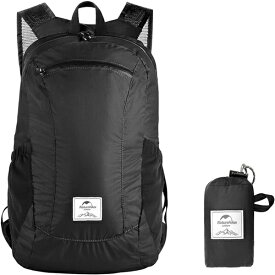 お花見 登山バッグ リュックサック バックパック 防水バッグ 軽量バッグ 撥水加工 アウトドア ハイキング 通学 旅行 男女兼用 かばん収納袋付き(ブラック18L) 送料無料
