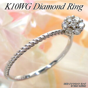 �w�W���G���[�N�C�[���x�z���C�g�S�[���h (K10WG) �_�C�������h �s���L�[�����O(Total 0.087ct/���w/�w�̊�/�t�����[)�y��� �W���G���[�z�y�v���[���g�z�y���󖳗��z*