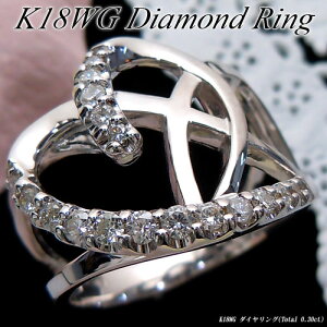 �w�W���G���[�N�C�[���x�z���C�g�S�[���h (K18WG) �_�C�������h �����O(Total 0.30ct/�n�[�g/������/���C��)�y�n�C�N���X�z�y��� �W���G���[�z�y�v���[���g�z�y���󖳗��z*
