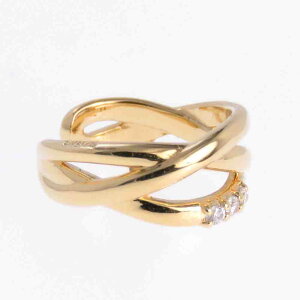 イヤーカフ K10 から 選べる金色 18金ダイヤ付き シンプルデザイン イヤークリップ ノンホールピアス フェイクピアス 70307