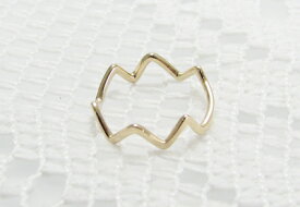 10金 指輪　波々カーブ 宝石なし リング 指輪 K18　18金 ホワイトゴールド ピンクゴールド　送料無料 プレゼント ギフト対応 サイズ限定商品