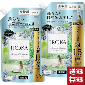 フレア フレグランス IROKA 柔軟剤 詰め替え 大サイズ ナチュラルブリーズの香り 710ml×2袋セット