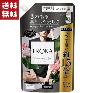 フレア フレグランス IROKA 柔軟剤 詰め替え 大サイズ ハンサムリーフの香り 710ml