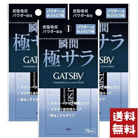 マンダム ギャツビー あぶらとり紙 パウダータイプ 75枚入×3個セット