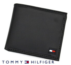 TOMMYHILFIGER トミーヒルフィガー 31TL25X014 001　小銭入れ付き　二つ折り財布　ブラック　レザー　メンズ　男性用 ギフト プレゼント お祝い 【送料無料】