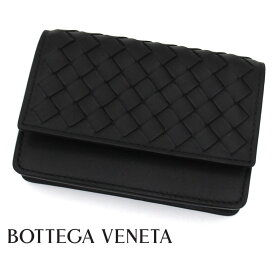 BOTTEGA VENETA　ボッテガヴェネタ 529121 V4651 1000　イントレチャート　カードケース　名刺入れ　カーフレザー　ブラック　送料無料