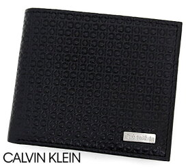 Calvin Klein カルバンクライン 31CK130007 小銭入れ付 二つ折り財布 ブラック 新品メンズ 新品【送料無料】