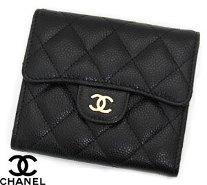 シャネル(CHANEL) キャビアスキン(Caviarskin) 三つ折り財布 | 通販 