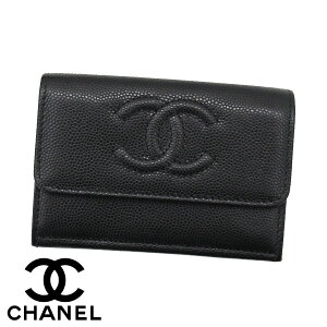 シャネル(CHANEL) キャビアスキン(Caviarskin) 三つ折り財布 | 通販 