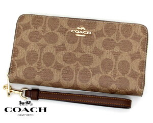 COACH】コーチ ロングウォレット 長財布 ストラップ付き CHロゴ 新品 