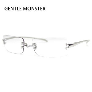 GENTLE MONSTER ジェントルモンスター PARANOYD-02 ブルーライトカット メガネ 伊達メガネ アイウェア BOLD コレクション ツーポイント スクエアシェイプ シルバー クリアレンズ 新品 並行輸入品 【