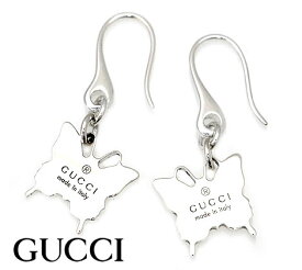 GUCCI グッチ 223991 J8400 8106 TRADEMARK バタフライ 蝶 フックピアス ジプシー アクセサリー シルバー レディース 両耳用【送料無料】